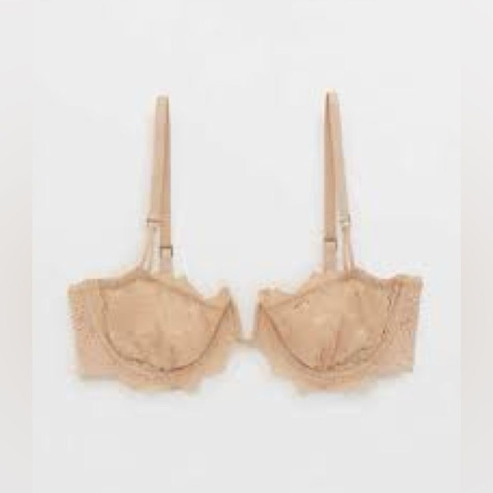 Aerie Real Power Poppy Lace Unlined Bra
